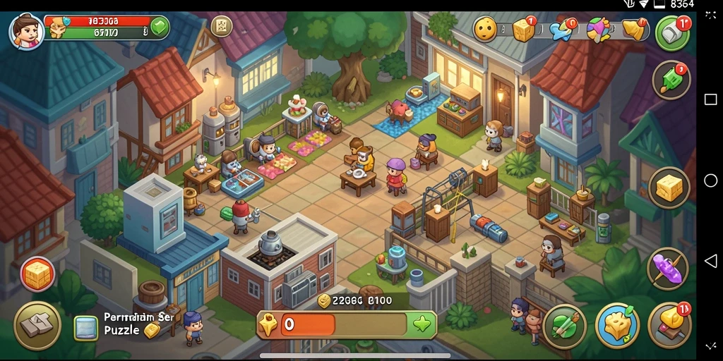Screenshot utama 8364 menampilkan gameplay menantang yang penuh warna.