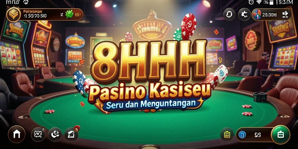 Screenshot gameplay 8HHH yang menampilkan keseruan bermain kasino.