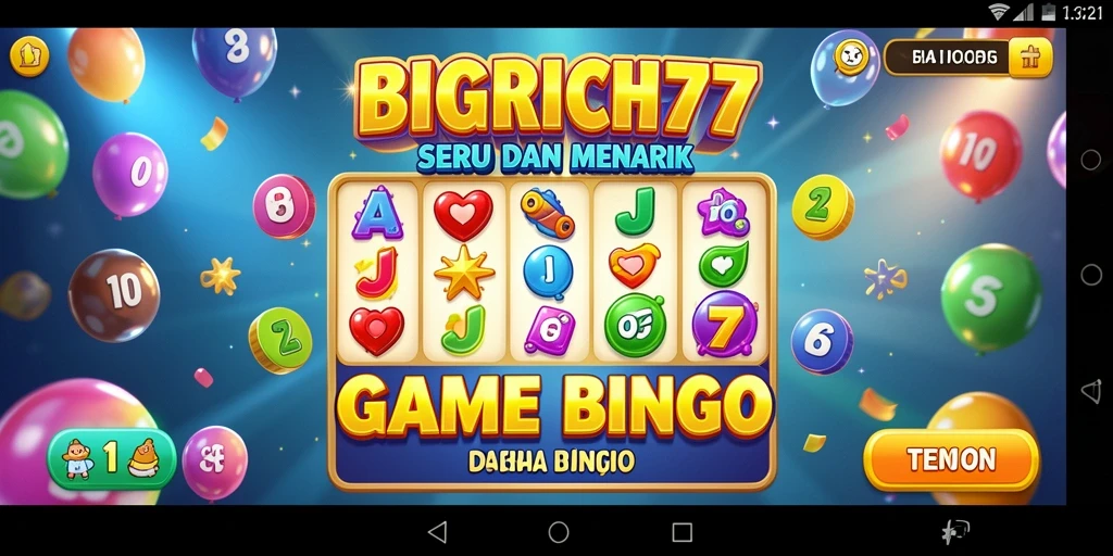 Tampilan gameplay Bingo di BIGRICH77 yang menarik dan interaktif.