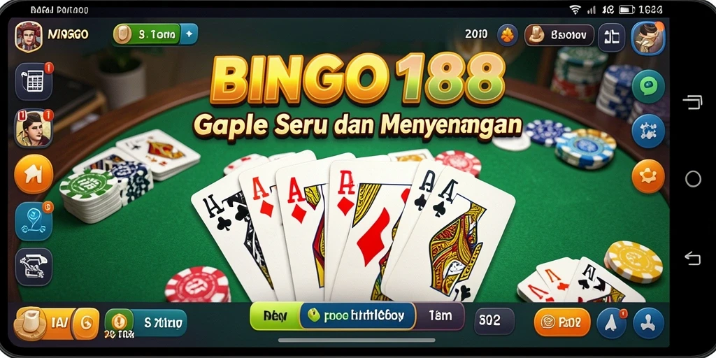 Tampilan gameplay Gaple yang seru dan interaktif di BINGO188.