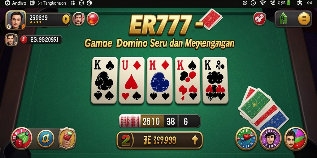 Tampilan gameplay Domino yang menarik dan seru di ER777.
