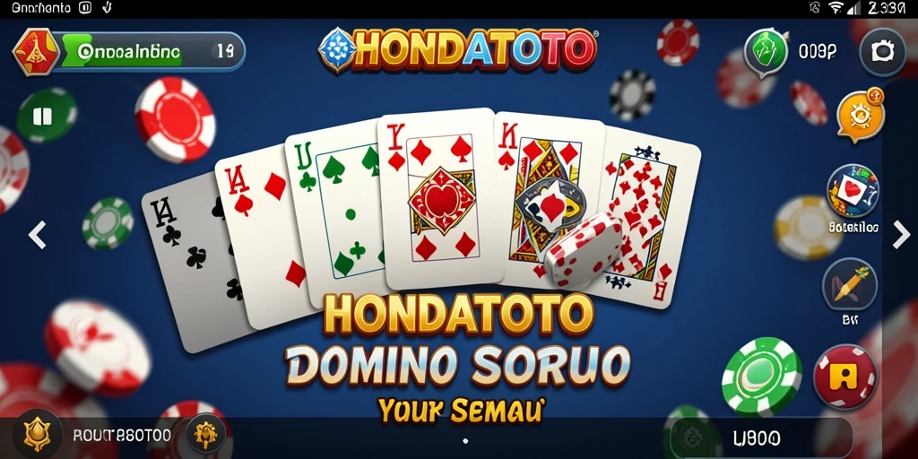 Tangkapan layar HONDATOTO menunjukkan gameplay domino yang menarik.
