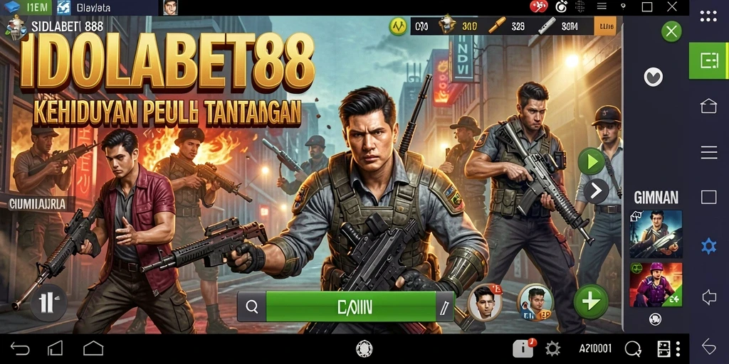 Screenshot gameplay IDOLABET88 dengan karakter dan misi menarik.
