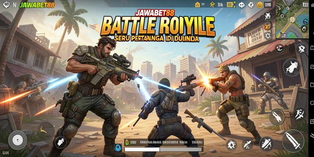 Tampilan gameplay seru di JAWABET88 dengan pertempuran intens.