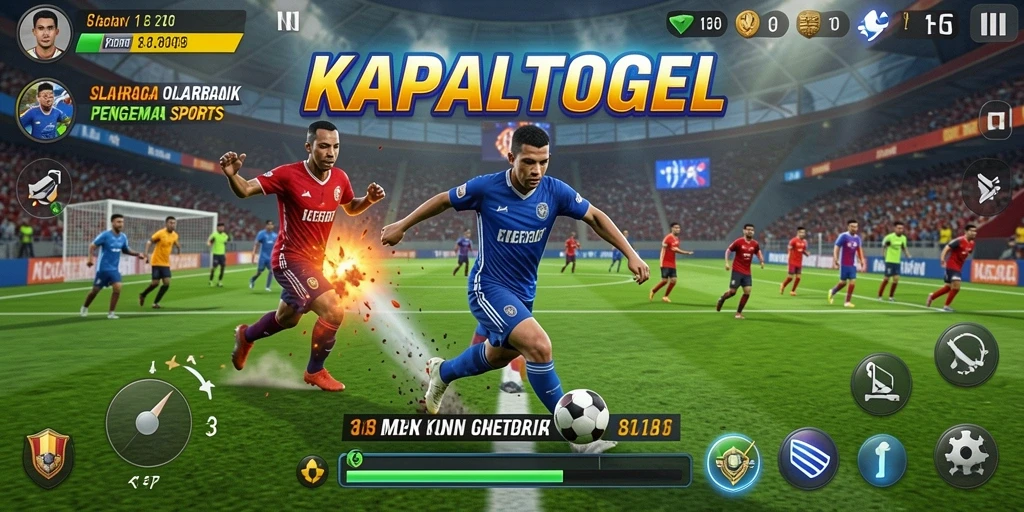 Screenshot menampilkan aksi seru dalam gameplay olahraga KAPALTOGEL.