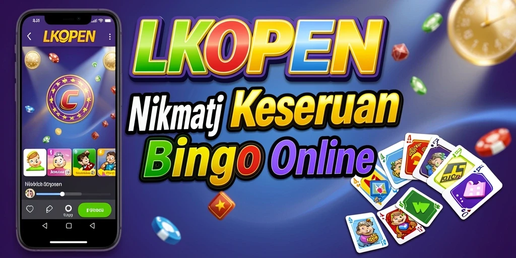 Tampilan gameplay seru Bingo di LKOPEN dengan pemain aktif.