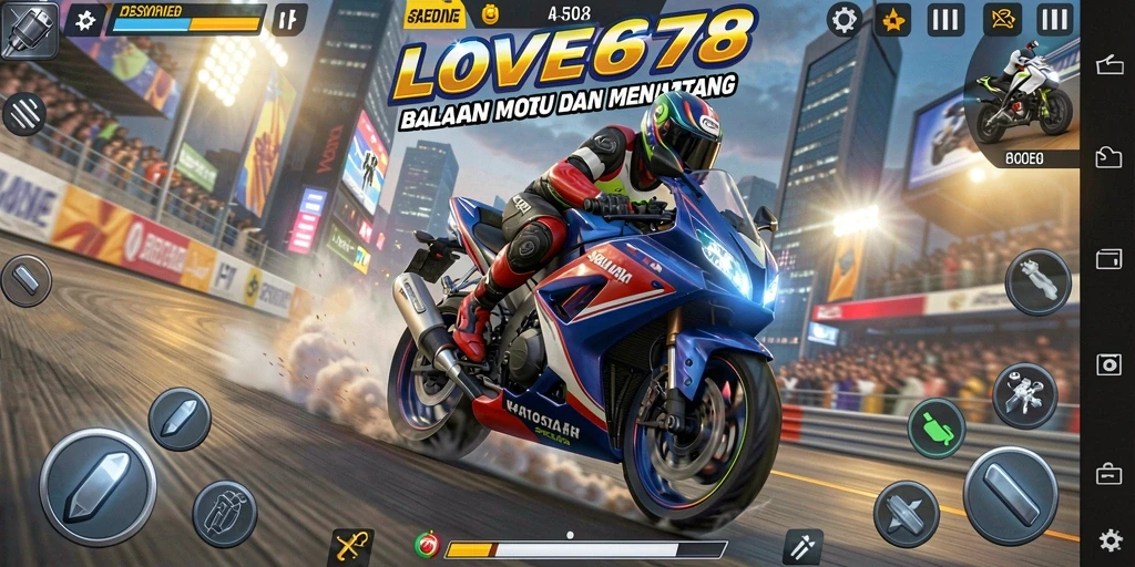 Gameplay menegangkan balapan motor di LOVE678.