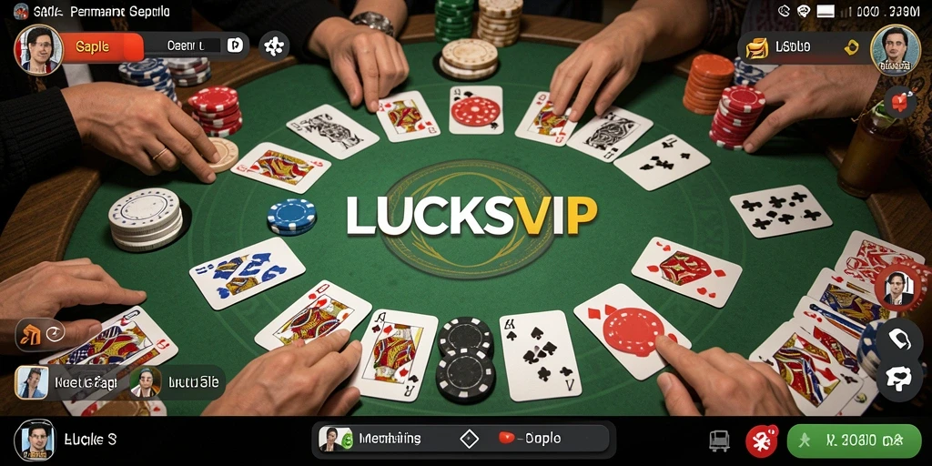 Tampilan utama gameplay Gaple di LUCKSVIP yang menarik.