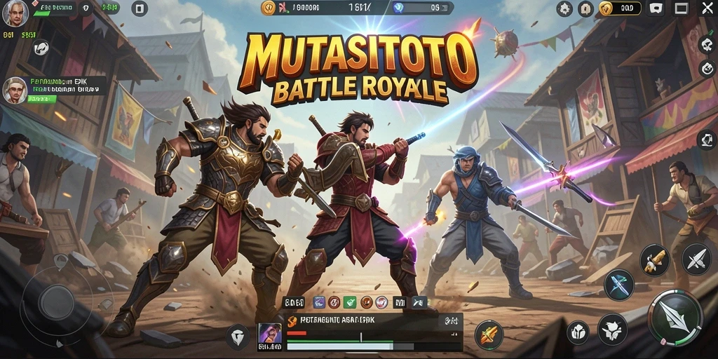 Tampilan gameplay Battle Royale yang intens dan penuh strategi.