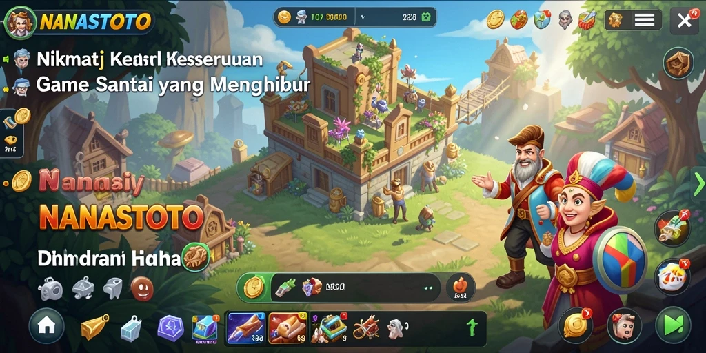 Tampilan gameplay NANASTOTO yang menarik dan interaktif