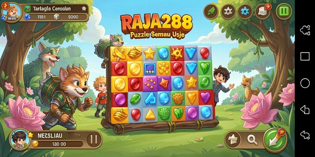 Screenshot gameplay RAJA288 menampilkan tantangan Puzzle menarik.