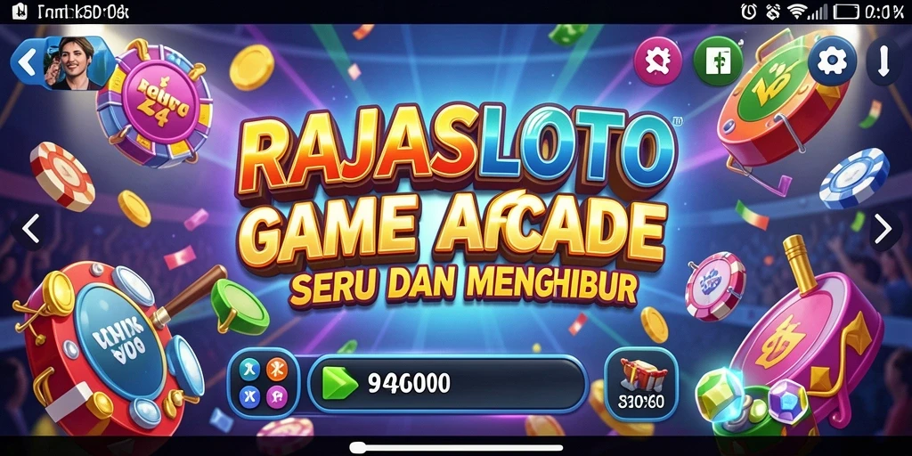 Tampilan seru gameplay RAJASLOTO dengan efek visual menarik.