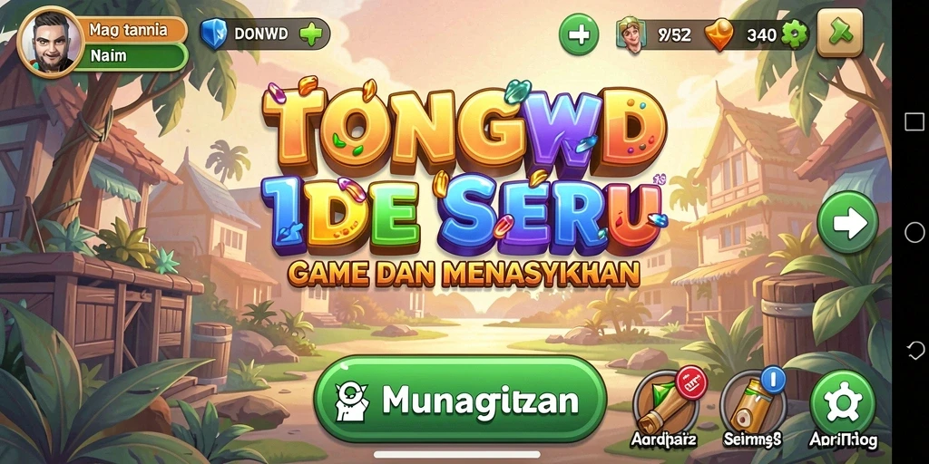 Tampilan gameplay TONGWD dengan elemen Idle yang menarik.