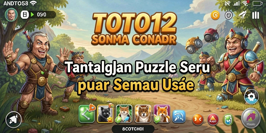 Screenshot dari gameplay TOTO12 yang menampilkan teka-teki menarik.