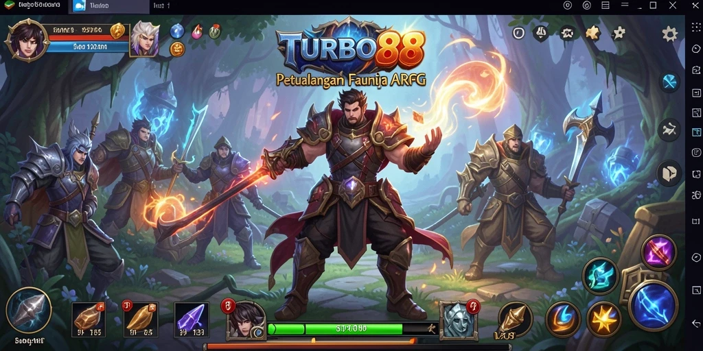 Tampilan gameplay menarik dari TURBO88 dalam petualangan ARPG.